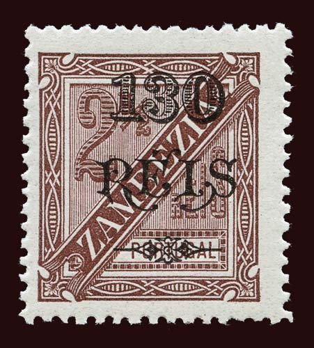 ZAMBEZIA Scott #48 1902 newspaper stamp surcharged unused VLH