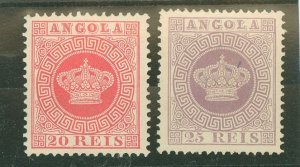 Angola #11/12a Unused Multiple