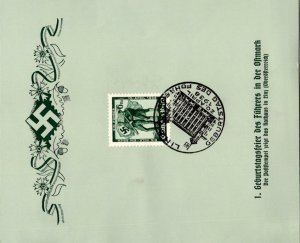 Germany 6pf Union of Austria and Germany 1938 Linz Des Fuhrers Geburtstag Ill...