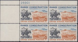 1176 Range Conservation Plate Block MNH