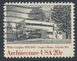 USA  SC# 2021  Used Gropius House Architecture Series  1982  see scan