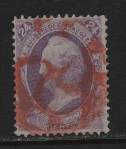 153 VF used Red fancy cancel with nice color cv $ 240 ! see pic !