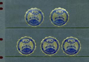 5 VINTAGE 1889-1939 WESTERN ASSOCIATION GOLDEN POSTER STAMPS (L469) KANSAS CITY