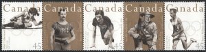 Canada SC#1608-1612 45¢ Olympic Gold Medal Winners Strip of Five (1996) MNH