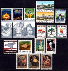 San Marino 1981 Complete Mint MNH Year Set SC 998-1016