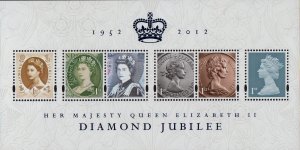 GB, (MS87) 2012 SGMS3272 Mini Sheet, DIAMOND JUBILEE, Mint (NH)