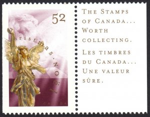 Christmas Angel ** Canada 1998 #1765b MNH Single w/Label from BK212