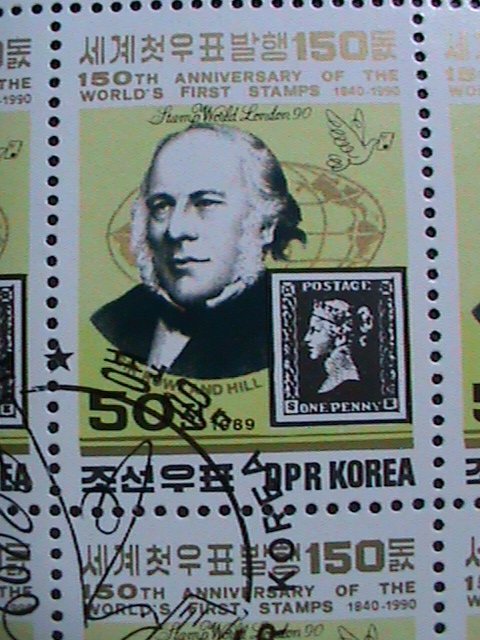 KOREA-1989-SC#2860 150TH ANNIV:BLACK PENNY-INTL. STAMP SHOW LONDON'90