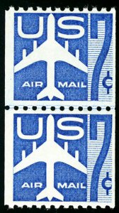 US #C52 LINE PAIR, VF mint never hinged,   select mint pair!