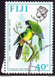 FIJI 1975 QEII 40c Multicoloured Birds & Flowers SG517 FU