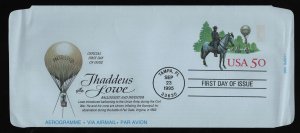 #UC64 50c Thaddeus Lowe, Art Craft FDC **ANY 5=FREE SHIPPING**