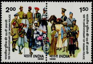 India 1129a MNH Indian Police Force, Horse, Motorcycle