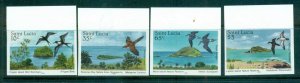 St Lucia 1985 Nature Reserves, Birds in Habitats IMPERF MUH lot68642