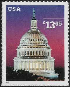 Capitol Dome $13.65 Express Mail Single Postage Stamp Scott 3648