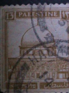 PALESTINE-1927-SC# 73 MOSQUE OF OMAR-USED FANCY CANCEL VF WE SHIP TO WORLD