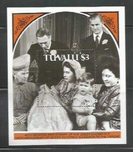 TUVALU - 1980 - Queens Elizabeth II & Victoria-Perf Souv Sheet-Mint Never Hinged