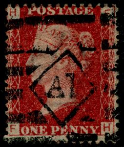 SG43, 1d rose-red plate 147, FINE USED. 'AI' POSTMARK. FH