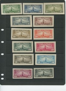 13 RARE Philippines 1943-47 1c-20,000p INTERNAL REVENUE SMALL DIE PROOF STAMPS