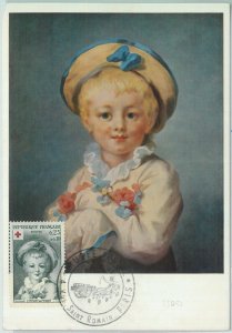 81245 - FRANCE - Postal History - MAXIMUM CARD - ART 1963 Red Cross-