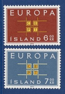 Iceland  #357-358  MNH  1963   Europa