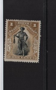 North Borneo 1897 SG92a 1 cent 14.5 perf mounted mint