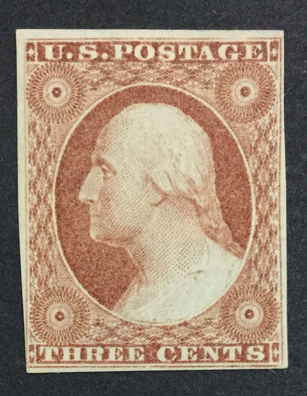 US #11A IMPERF MINT OG H $275 LOT #414