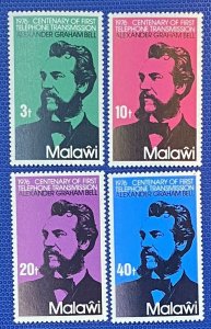 ZAYIX - 1976 Malawi - #281-284 - MNH - Communications - Alexander Graham Bell