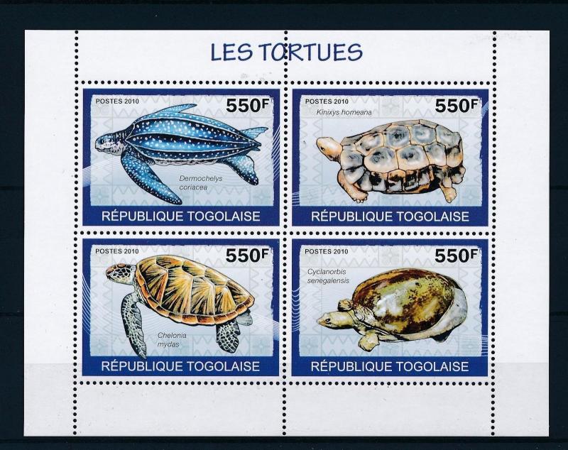 [26796] Togo 2010 Animals Tieren Animaux Reptiles Turtle MNH  Souvenir Sheet