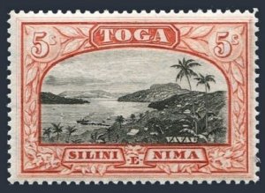 Tonga 81 wmk 4, lightly hinged. Michel 81. View of Vavau, 1942.