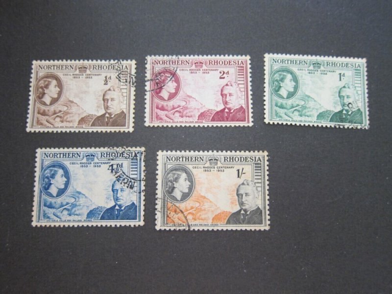 Northern Rhodesia 1953 Sc 54-58 set FU