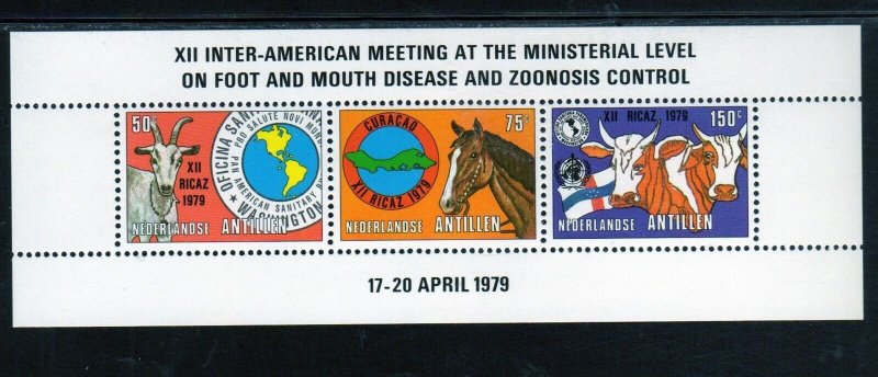 NETHERLANDS ANTILLES #439a 1979 12TH INTER-AMERICAN MINT VF NH O.G S/S