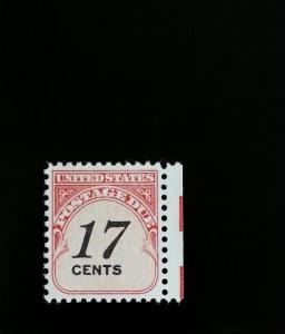 1985 17c Postage Due, Carmine Rose & Black Scott J104 Mint F/VF NH