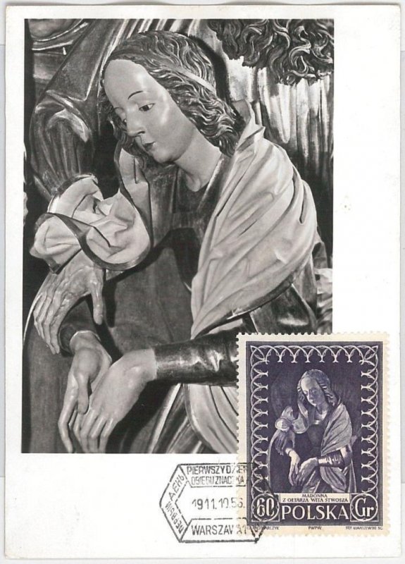 51608 - POLAND - POSTAL HISTORY - MAXIMUM CARD - FDC - 1956 RELIGION-