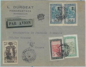 81046 - MADAGASCAR - POSTAL HISTORY - AIRMAIL COVER to FRANCE 1937 Agricolture