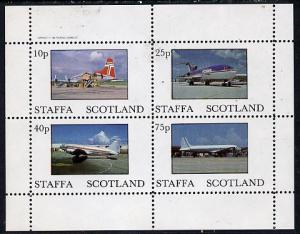 Staffa 1982 Aircraft #3 perf  set of 4 values (10p to 75p...