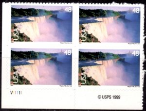 US Stamp #C133 MNH - Niagara Falls Air Mail Plate Block of 4