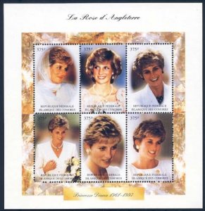 Comoro 1997 Sc 814 Diana Princess of Wales SS/6 Stamp**