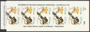 INDONESIA 1996 Australia-Indonesia Joint Issue booklet scarce type 1 pane MNH **