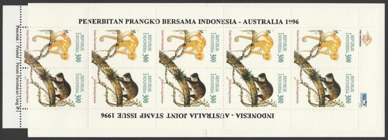 INDONESIA 1996 Australia-Indonesia Joint Issue booklet scarce type 1. MNH **.