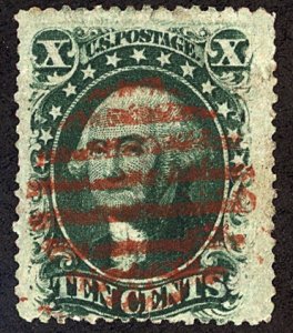 U.S. #35 Used Red Grid Cancel