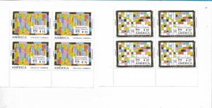 URUGUAY 2007 EDUCATION FOR ALL AMERICA UPAEP ISSUE 2 VALUES IN BLOCKS OF 4 MNH