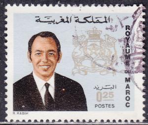 Morocco 281 USED 1973 King Hassan II, Coat of Arms