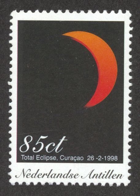 Netherlands Antilles Scott 821 MNHOG - 1998 Total Solar Eclipse - SCV $1.45