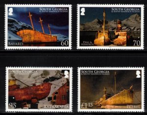 SOUTH GEORGIA 2010 Shipwrecks & Hulks; Scott 404-07, SG 502-05; MNH