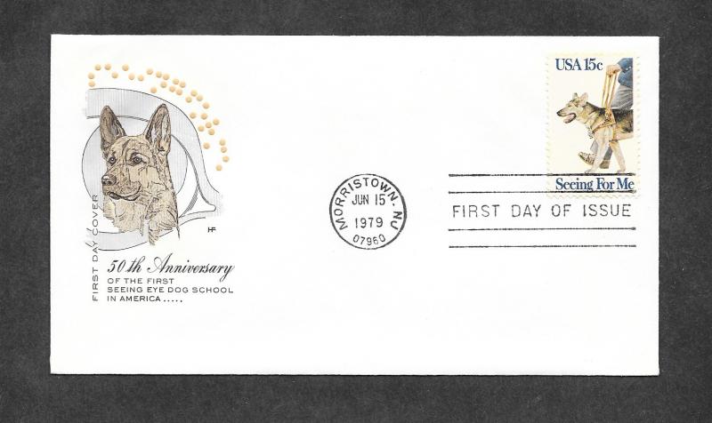 U S 1787 FDC Seeing Eye Dogs House of Farnam Cachet!