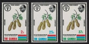 Gambia Freedom from Hunger Campaign 3v 1973 MNH SG#298-300