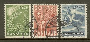 Denmark, Scott #B15-B17, Liberation of Denmark, Used