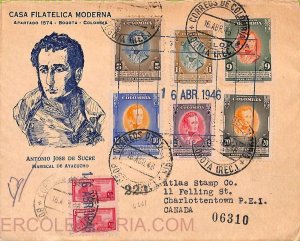ad6207 - COLOMBIA - Postal History -  FDC COVER to CANADA Jose de Sucre 1946