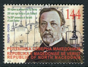 313 - NORTH MACEDONIA 2022 - Louis Pasteur - Chemist and Microbiologist - MNH