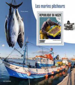 NIGER - 2019 - Fishermen - Perf Souv Sheet - Mint Never Hinged